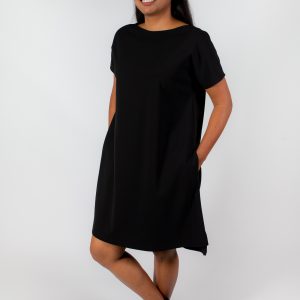LUCI - short sleeve shift dress for office - work dress