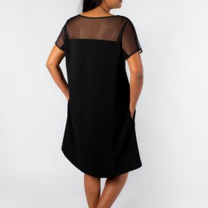 EMMA - shift dress with mesh top section