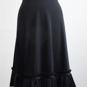 INES - flared midi skirt with ruffles at the bottom